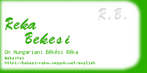 reka bekesi business card