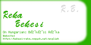 reka bekesi business card